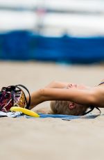 BRI and KATIE TERESI in Bikinis at a Beach in Malibu 06/30/2016