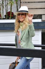 BRITT EKLAND Leaves ITV Studios in London 07/21/2016
