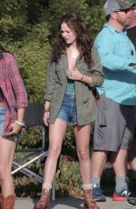 BRITT ROBERTSON on the Set of 