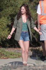 BRITT ROBERTSON on the Set of 