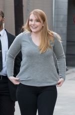 BRYCE DALLAS HOWARD Arrives at Jimmy Kimmel Live in Los Angeles 07/25/2016