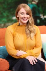 BRYCE DALLAS HOWARD on the Set of Despierta America in Miami 07/27/2016