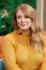 BRYCE DALLAS HOWARD on the Set of Despierta America in Miami 07/27/2016