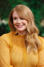 BRYCE DALLAS HOWARD on the Set of Despierta America in Miami 07/27/2016