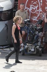 CAMREN BICONDOVA on the Set of 