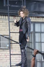 CAMREN BICONDOVA on the Set of 