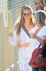 CARA DELEVINGNE Arrives at Jimmy Kimmel Live in Los Angeles 07/20/2016