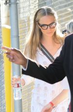 CARA DELEVINGNE Arrives at Jimmy Kimmel Live in Los Angeles 07/20/2016