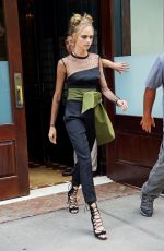 CARA DELEVINGNE Leaves Her Hotel in New York 07/29/2016