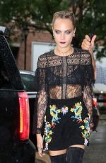 CARA DELEVINGNE Out and About in New York 07/30/2016