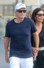 CATHERINE ZETA JONES and Michael Douglas Out in Saint-tropez 07/23/2016
