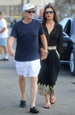 CATHERINE ZETA JONES and Michael Douglas Out in Saint-tropez 07/23/2016