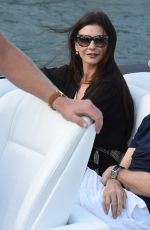 CATHERINE ZETA JONES and Michael Douglas Out in Saint-tropez 07/23/2016
