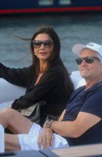 CATHERINE ZETA JONES and Michael Douglas Out in Saint-tropez 07/23/2016