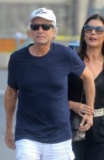 CATHERINE ZETA JONES and Michael Douglas Out in Saint-tropez 07/23/2016