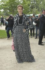 CELINE DION at Giambattista Valli Haute Couture Show in Paris 07/04/2016