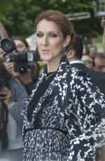 CELINE DION at Giambattista Valli Haute Couture Show in Paris 07/04/2016