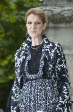 CELINE DION at Giambattista Valli Haute Couture Show in Paris 07/04/2016