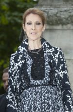 CELINE DION at Giambattista Valli Haute Couture Show in Paris 07/04/2016