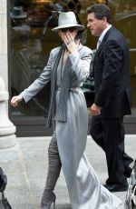 CELINE DION Leaves Her Hotel in Paris 07/02/2016