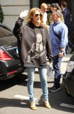 CELINE DION Leaves Royal Monceau Hotel in Paris 07/08/2016