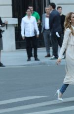 CELINE DION Out on Avenue Kleber in Paris 07/08/2016