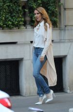 CELINE DION Out on Avenue Kleber in Paris 07/08/2016