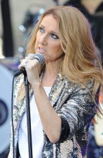 CELINE DION Performs at Today Show in New York 07/22/2016