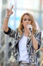 CELINE DION Performs at Today Show in New York 07/22/2016