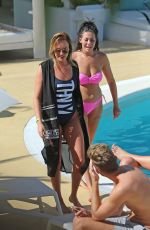 CHARLOTTE CROSBY and CHLOE FERRY at a Pool in Ibiza 07/18/2016