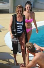 CHARLOTTE CROSBY and CHLOE FERRY at a Pool in Ibiza 07/18/2016
