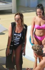 CHARLOTTE CROSBY and CHLOE FERRY at a Pool in Ibiza 07/18/2016
