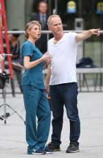 CHARLOTTE MCKINNEY on the Set of 