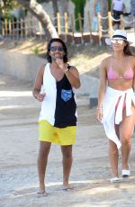 CHLOE LEWIS in Bikini Top on the Beach in Magaluf 07/03/2016