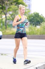 CLAIRE DANES Out Jogging in New York 07/14/2016
