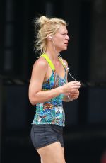 CLAIRE DANES Out Jogging in New York 07/14/2016