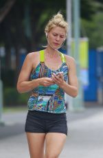 CLAIRE DANES Out Jogging in New York 07/14/2016