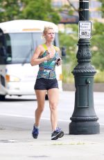 CLAIRE DANES Out Jogging in New York 07/14/2016