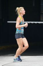 CLAIRE DANES Out Jogging in New York 07/14/2016