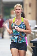 CLAIRE DANES Out Jogging in New York 07/14/2016