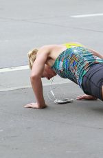 CLAIRE DANES Out Jogging in New York 07/14/2016