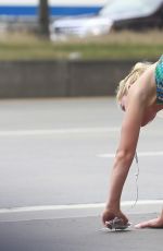 CLAIRE DANES Out Jogging in New York 07/14/2016