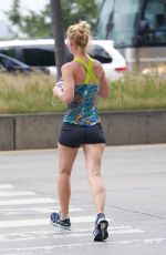 CLAIRE DANES Out Jogging in New York 07/14/2016
