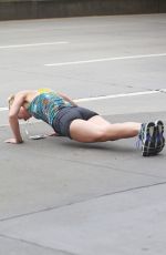 CLAIRE DANES Out Jogging in New York 07/14/2016