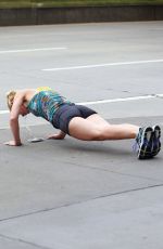 CLAIRE DANES Out Jogging in New York 07/14/2016