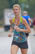 CLAIRE DANES Out Jogging in New York 07/14/2016