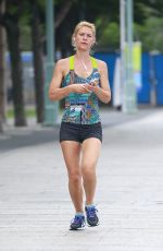 CLAIRE DANES Out Jogging in New York 07/14/2016
