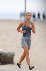 CLAIRE DANES Out Jogging in Santa Monica 07/06/2016