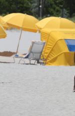 CLAUDIA JORDAN in Swimsuit at a Beach in Miami 07/28/2016