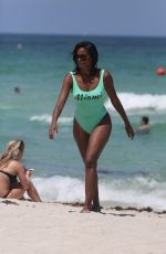 CLAUDIA JORDAN in Swimsuit at a Beach in Miami 07/28/2016